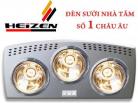 Đèn sưởi nhà tắm Heizen 3 bóng bạc HE3B176