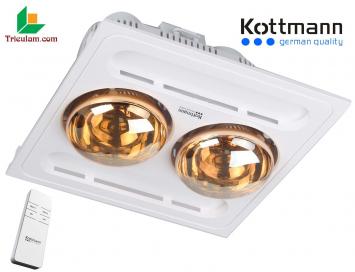 Đèn sưởi 2 bóng âm trần điều khiển K9-R